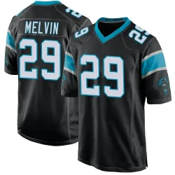Men's Rashaan Melvin Carolina Panthers No.29 Game Team Color Jersey - Black