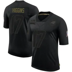 Men's Rashard Higgins Carolina Panthers No.17 Limited 2020 Salute To Service Jersey - Black