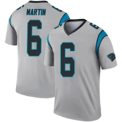 Men's Sam Martin Carolina Panthers No.6 Legend Inverted Silver Jersey