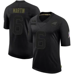 Men's Sam Martin Carolina Panthers No.6 Limited 2020 Salute To Service Jersey - Black