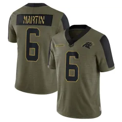 Men's Sam Martin Carolina Panthers No.6 Limited 2021 Salute To Service Jersey - Olive