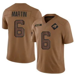 Men's Sam Martin Carolina Panthers No.6 Limited 2023 Salute To Service Jersey - Brown