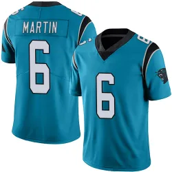 Men's Sam Martin Carolina Panthers No.6 Limited Alternate Vapor Untouchable Jersey - Blue