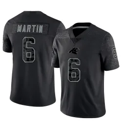 Men's Sam Martin Carolina Panthers No.6 Limited Reflective Jersey - Black