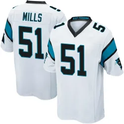 Men's Sam Mills Carolina Panthers No.51 Game Jersey - White