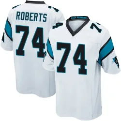 Men's Sam Roberts Carolina Panthers No.74 Game Jersey - White