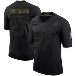 Men's Shemar Bartholomew Carolina Panthers No.27 Limited 2020 Salute To Service Jersey - Black