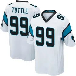 Men's Shy Tuttle Carolina Panthers No.99 Game Jersey - White