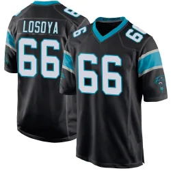 Men's Steven Losoya Carolina Panthers No.66 Game Team Color Jersey - Black