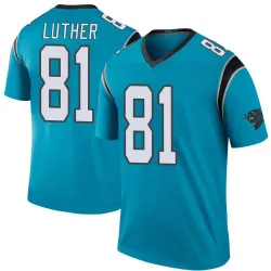Men's T.J. Luther Carolina Panthers No.81 Legend Color Rush Jersey - Blue