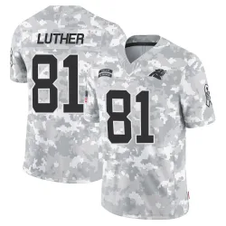 Men's T.J. Luther Carolina Panthers No.81 Limited 2024 Salute to Service Jersey - Arctic Camo