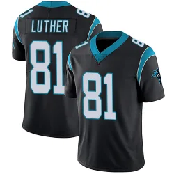 Men's T.J. Luther Carolina Panthers No.81 Limited Team Color Vapor Untouchable Jersey - Black