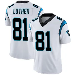 Men's T.J. Luther Carolina Panthers No.81 Limited Vapor Untouchable Jersey - White