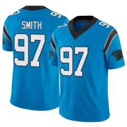 Men's T.J. Smith Carolina Panthers No.97 Limited Vapor F.U.S.E. Jersey - Blue
