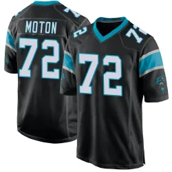 Men's Taylor Moton Carolina Panthers No.72 Game Team Color Jersey - Black