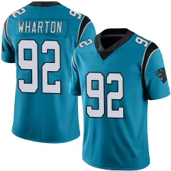 Men's Tershawn Wharton Carolina Panthers No.92 Limited Alternate Vapor Untouchable Jersey - Blue