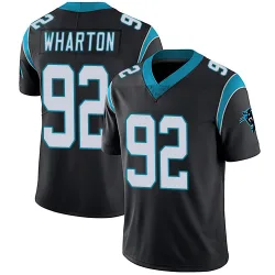 Men's Tershawn Wharton Carolina Panthers No.92 Limited Team Color Vapor Untouchable Jersey - Black