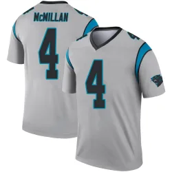 Men's Tetairoa McMillan Carolina Panthers No.4 Legend Inverted Silver Jersey