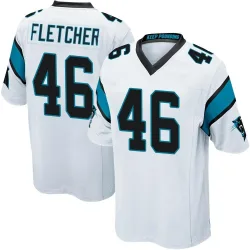 Men's Thomas Fletcher Carolina Panthers No.46 Game Jersey - White