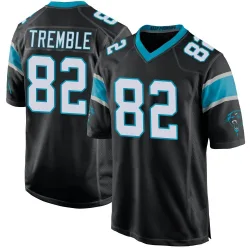 Men's Tommy Tremble Carolina Panthers No.82 Game Team Color Jersey - Black
