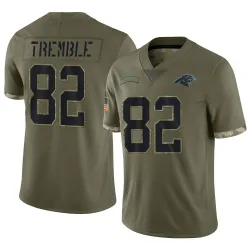 Men's Tommy Tremble Carolina Panthers No.82 Limited 2022 Salute To Service Jersey - Olive