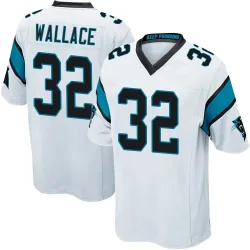Men's Trevin Wallace Carolina Panthers No.32 Game Jersey - White