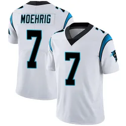 Men's Tre'von Moehrig Carolina Panthers No.7 Limited Vapor Untouchable Jersey - White