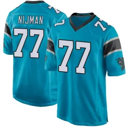 Men's Yosh Nijman Carolina Panthers No.77 Game Alternate Jersey - Blue