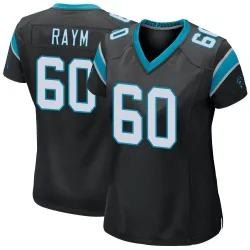 Women's Andrew Raym Carolina Panthers No.60 Game Team Color Jersey - Black