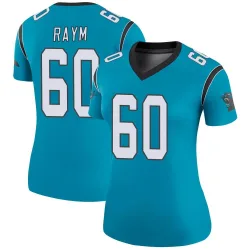 Women's Andrew Raym Carolina Panthers No.60 Legend Color Rush Jersey - Blue