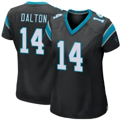Women's Andy Dalton Carolina Panthers No.14 Game Team Color Jersey - Black