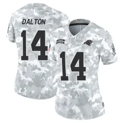 Women's Andy Dalton Carolina Panthers No.14 Limited 2024 Salute to Service Jersey - Arctic Camo