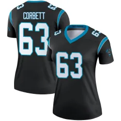 Women's Austin Corbett Carolina Panthers No.63 Legend Jersey - Black