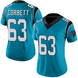 Women's Austin Corbett Carolina Panthers No.63 Limited Alternate Vapor Untouchable Jersey - Blue