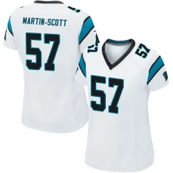 Women's Bam Martin-Scott Carolina Panthers No.57 Game Jersey - White