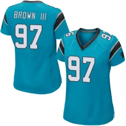 Women's Bobby Brown III Carolina Panthers No.97 Game Alternate Jersey - Blue