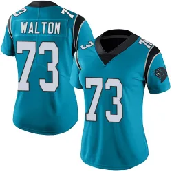 Women's Brandon Walton Carolina Panthers No.73 Limited Alternate Vapor Untouchable Jersey - Blue