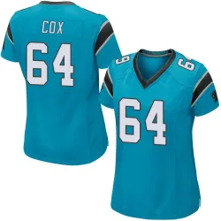 Women's Bryan Cox Carolina Panthers No.64 Game Alternate Jersey - Blue