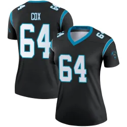 Women's Bryan Cox Carolina Panthers No.64 Legend Jersey - Black