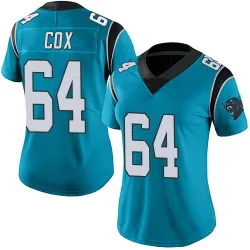 Women's Bryan Cox Carolina Panthers No.64 Limited Alternate Vapor Untouchable Jersey - Blue