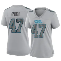Women's Bumper Pool Carolina Panthers No.47 Game Atmosphere Fashion Jersey - Gray