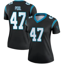 Women's Bumper Pool Carolina Panthers No.47 Legend Jersey - Black