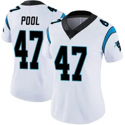 Women's Bumper Pool Carolina Panthers No.47 Limited Vapor Untouchable Jersey - White