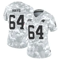 Women's Cade Mays Carolina Panthers No.64 Limited 2024 Salute to Service Jersey - Arctic Camo