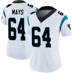 Women's Cade Mays Carolina Panthers No.64 Limited Vapor Untouchable Jersey - White