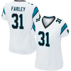 Women's Caleb Farley Carolina Panthers No.31 Game Jersey - White