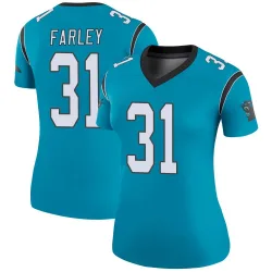Women's Caleb Farley Carolina Panthers No.31 Legend Color Rush Jersey - Blue