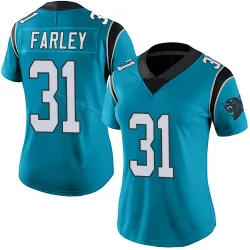 Women's Caleb Farley Carolina Panthers No.31 Limited Alternate Vapor Untouchable Jersey - Blue