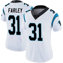 Women's Caleb Farley Carolina Panthers No.31 Limited Vapor Untouchable Jersey - White