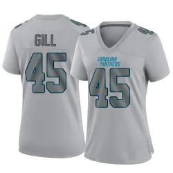 Women's Cam Gill Carolina Panthers No.45 Game Atmosphere Fashion Jersey - Gray
